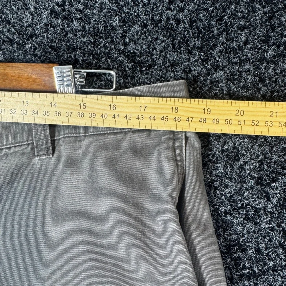 Columbia Mens Gray Canvas Utility Shorts Size 38 Cotton Hiking Cargo AM4194